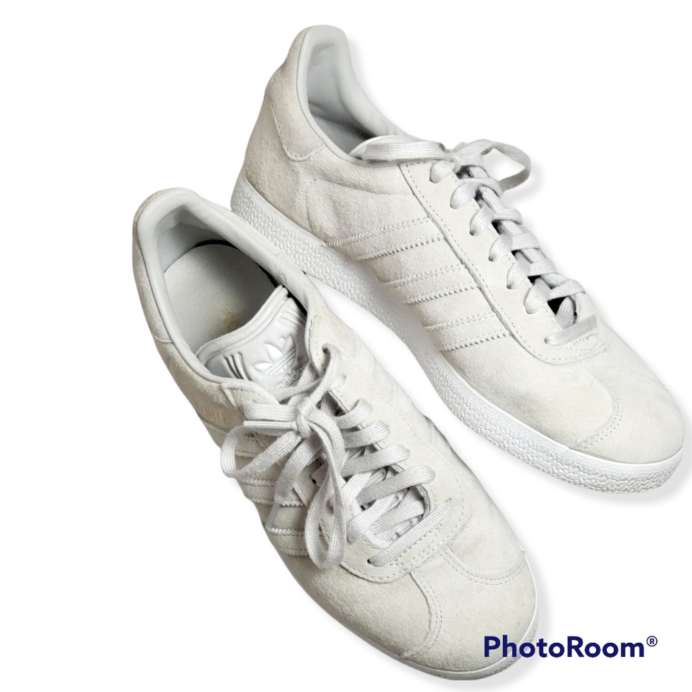Adidas Gazelle Ivory Suede Sneakers Womens 6.5